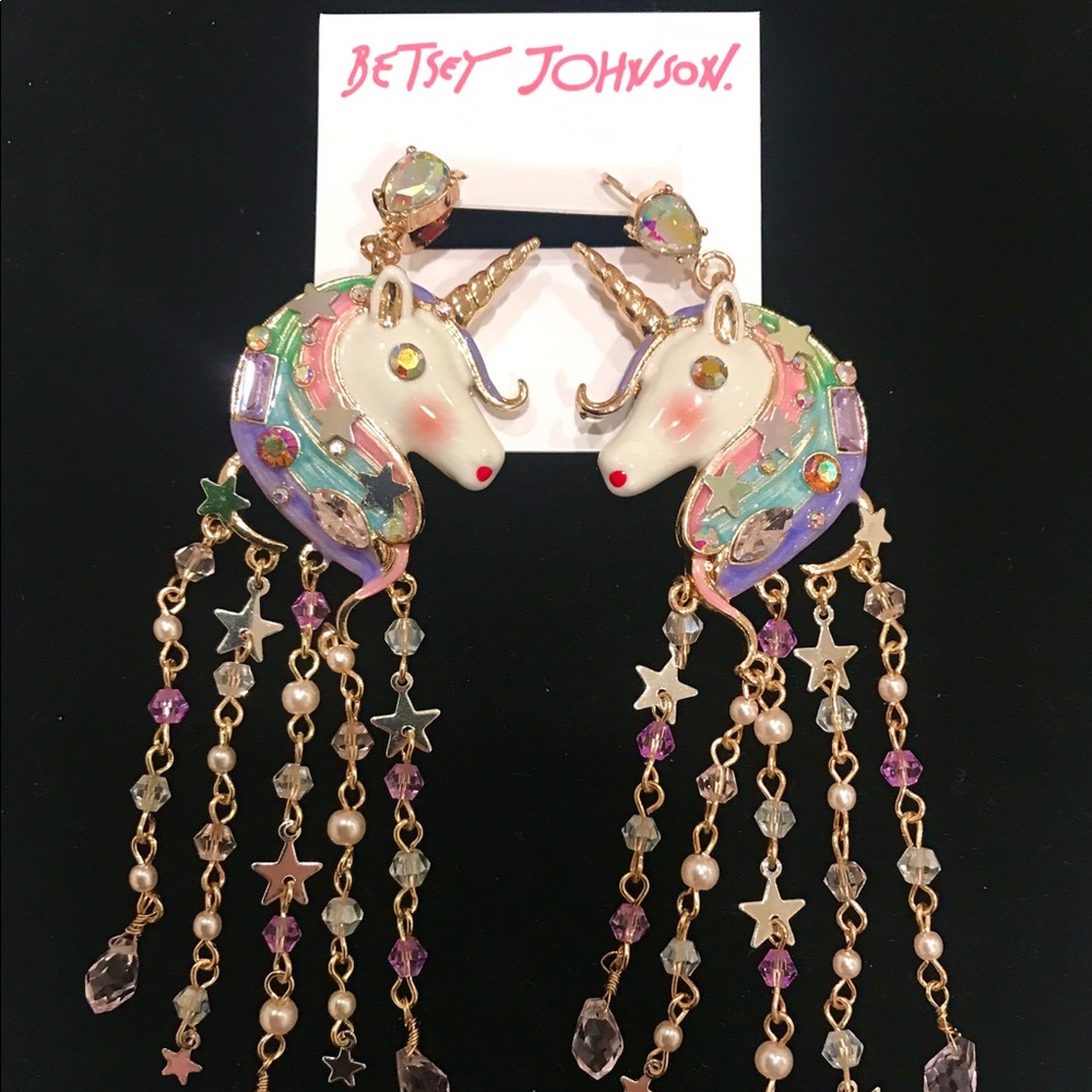 Betsey Johnson Unicorn Earrings.